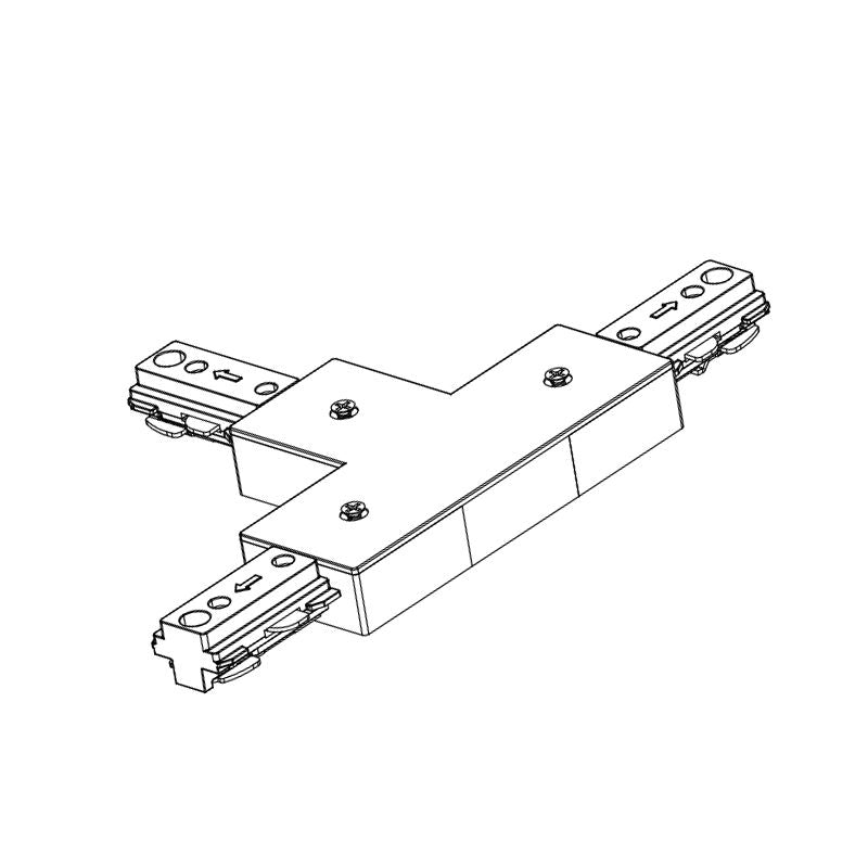 Westgate TR - TC - BK 3 - Wire Track T Connector - Black - Sonic Electric