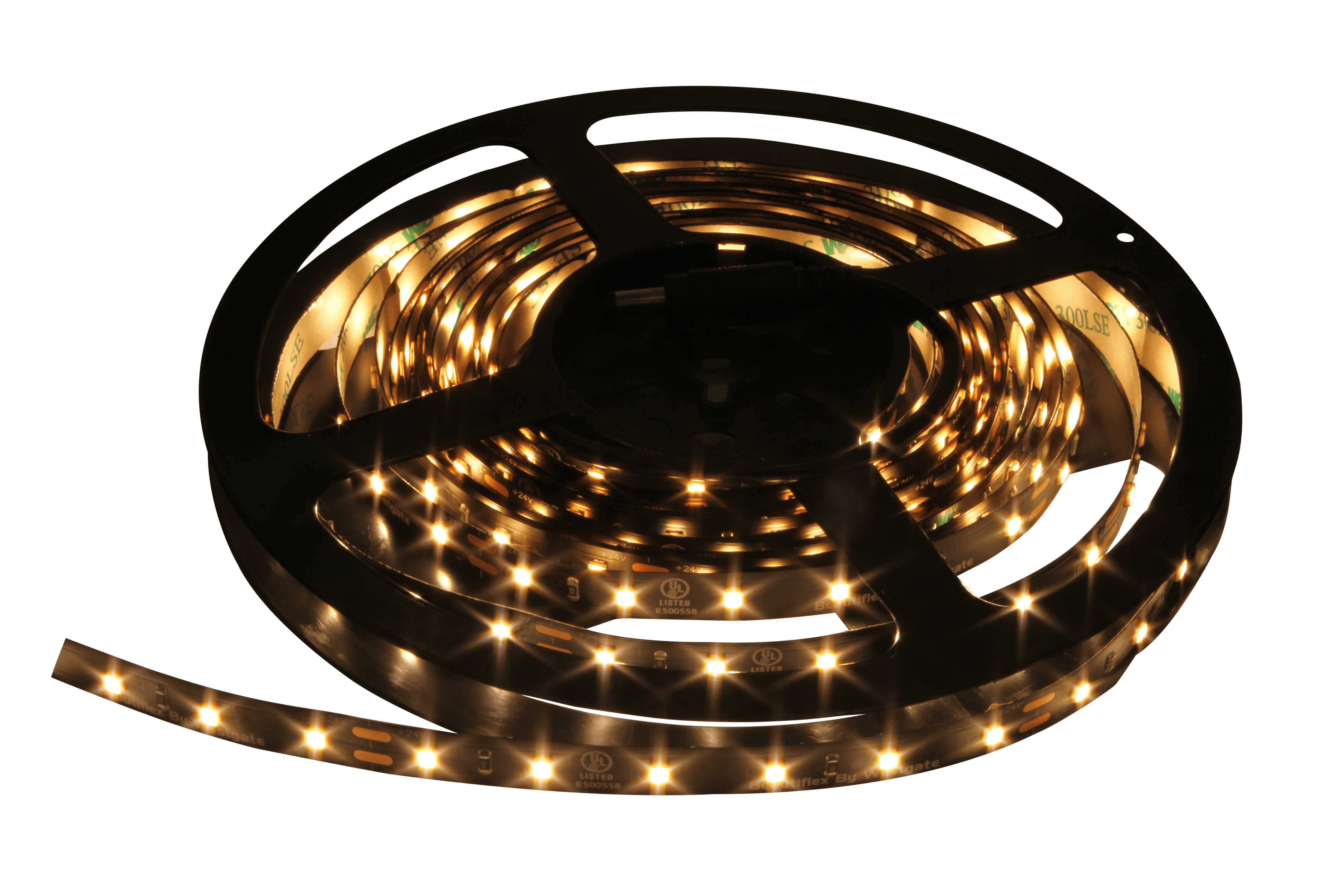 Westgate ULR - IN - 16F - HO - 50K - BK, Westgate 24V Indoor High Output Black LED Ribbon Light - 16.4 Foot Roll, 4.4W Per Foot - White - Sonic Electric