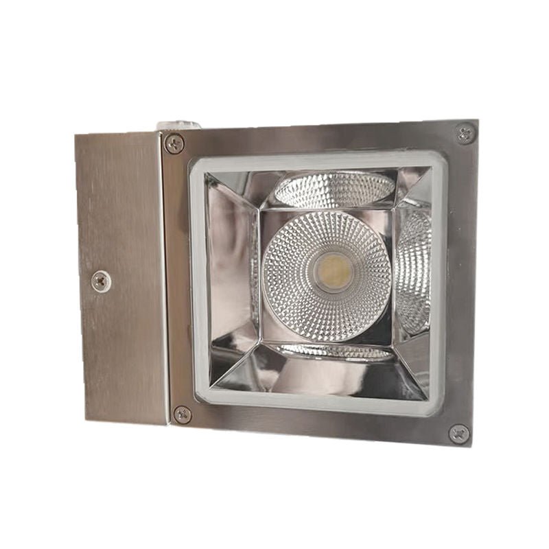 Westgate Up - Down Selectable Cube Wall Light, 18W, 5000K, Led Outdoor Light - Brushed Nickel - Sonic Electric