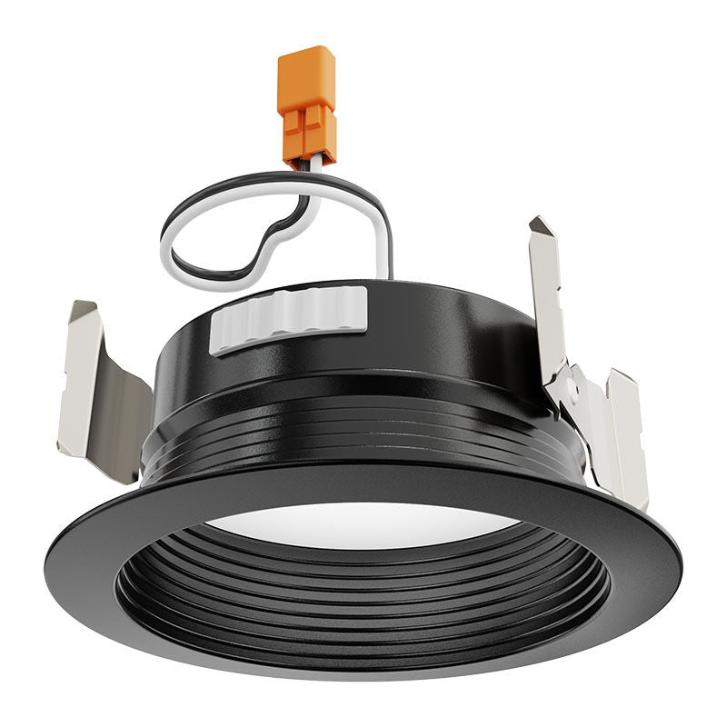 Westgate Westgate Signature Deep Baffle Retrofit Metal LED Recessed Trim Lights, 10W, 5000K, Led Retrofit Trim and Disk - Black - Sonic Electric