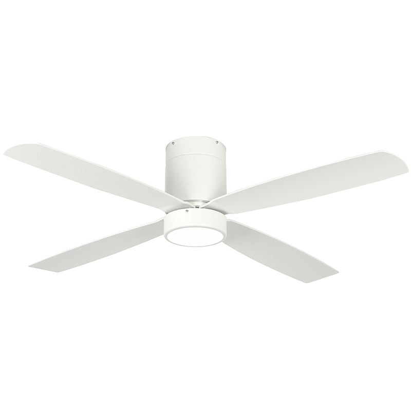 Westgate WFL - 118 - WS - 4B - 52 - 30K - WH - WH 52" White Finish AB 4 - Blade Ceiling Fan & Light, 19W, 30K - Sonic Electric