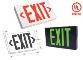 Westgate XT - RW - EM, Westgate LED Exit Sign White Housing 120~277V - Dark Bronze - Sonic Electric