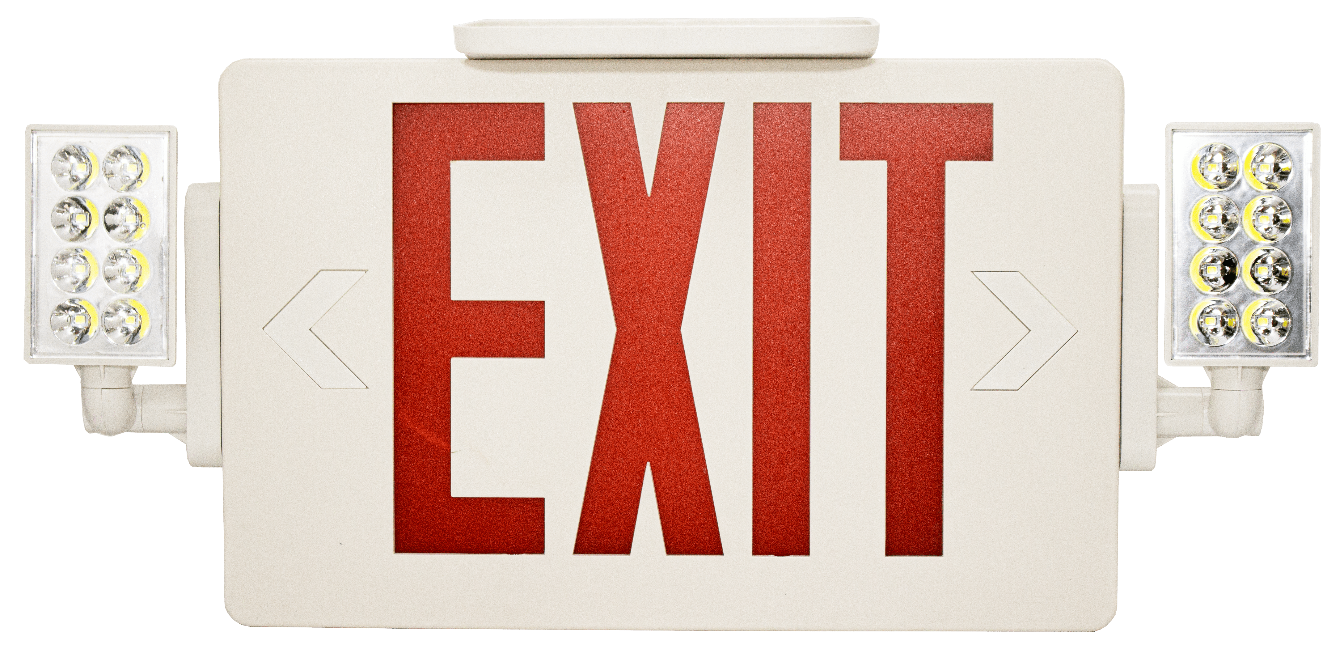 Westgate XTSL - CL - GW, Super Slim White LED Exit Sign With Adjustable LED Heads, 120 - 277V - White - Sonic Electric