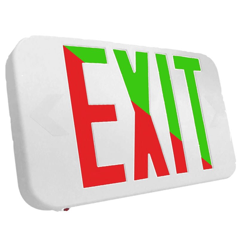 Westgate XTU - RG - 2C - 277V 2 - in - 1 LED Color - Selectable Universal Exit Sign, 1W, 1001K - Red/Green - Sonic Electric