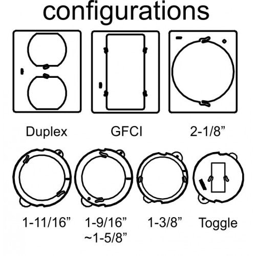 Orbit WIUM-1DH 1Gang Horizontal While In Use Cover, 2-3/4" & 3-1/2" Deep, Extra Duty - Gray