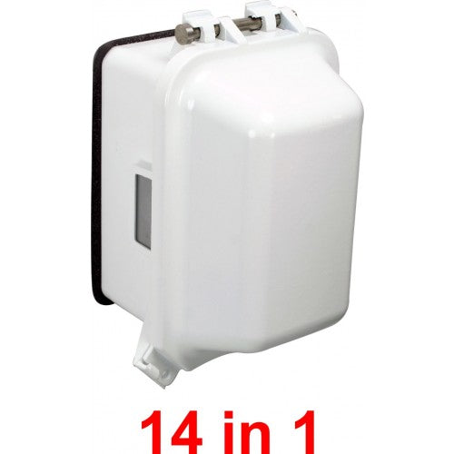 Orbit WIUM-1UD-W 1Gang Metal Universal While In Use Cover 3-1/2" Deep - White