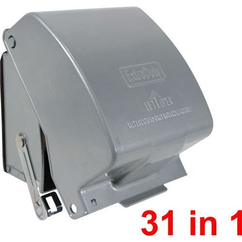 Orbit WIUM-2U 2 Gang While In Use Cover, 3-1/4" & 4-1/2" Deep, Extra Duty - Gray