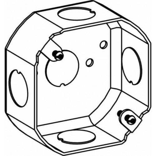 1-1/2” Deep, 3-1/2” Octagon (3O) Box Drawn With 1/2” KO - Sonic Electric