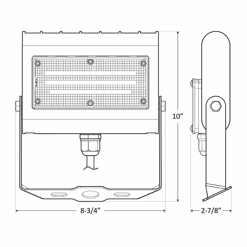 120V 10W/15W/20W/30W Power & CCT-Adjustable Small Flood Light with Trunnion - Sonic Electric
