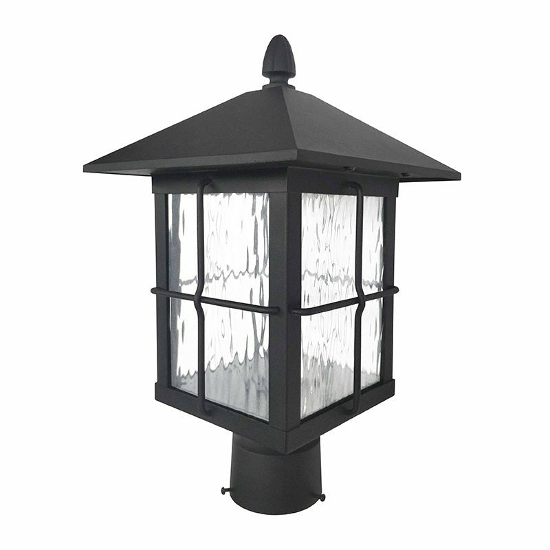 12W CCT-Adjustable LED Post Mount Lantern - 9-1/5" Square, 1200 Lumens