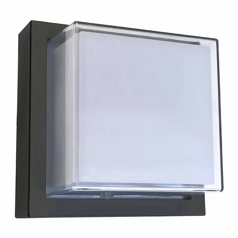 12W Square Architectural LED Wall Light with 3-Color Temperatures - Multiple Finishes