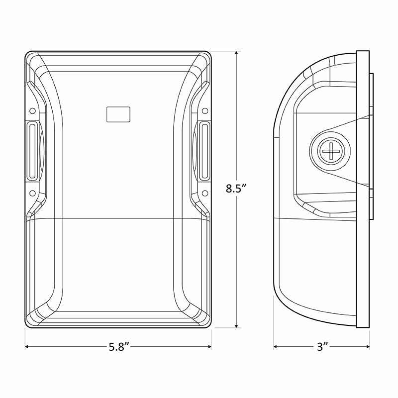 15W-30W LED Wall Pack with 3-Color Temperatures and Photocell - Multiple Finishes - Sonic Electric