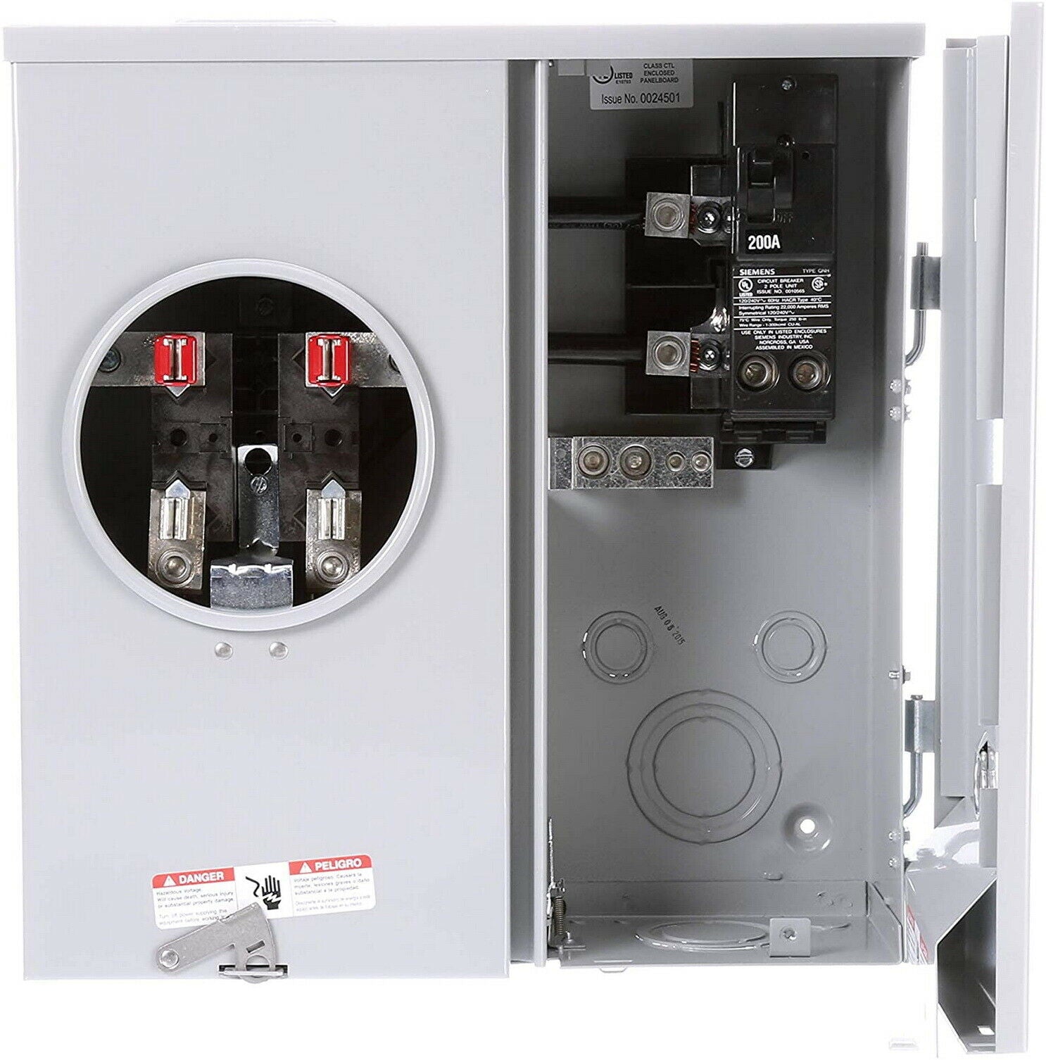 200 Amp 2-Space 2-Circuit OH/UG Fed Surface Mount Ring Type Meter Main - Sonic Electric