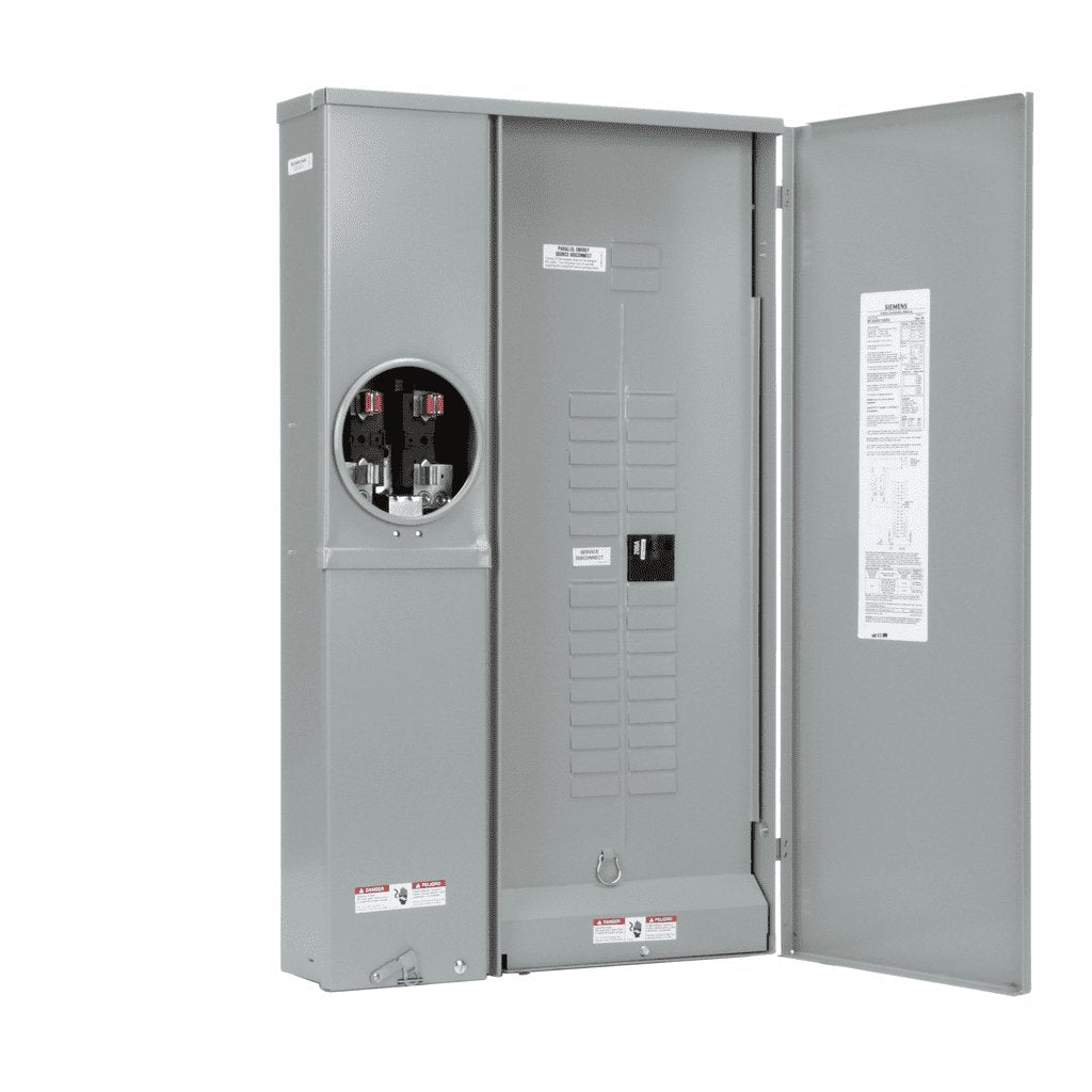 200-Amp 30-Spaces 40-Circuits Ring Type Solar Ready Surface Combination Meter Load Center - Sonic Electric