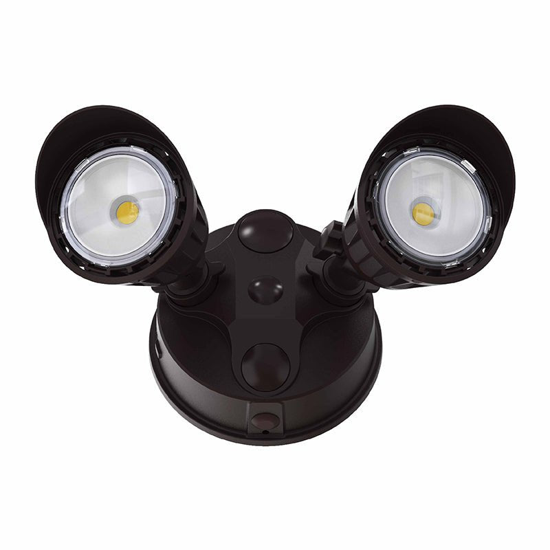 20W Multi-Color 2-Head Dimmable LED Security Light - Sonic Electric