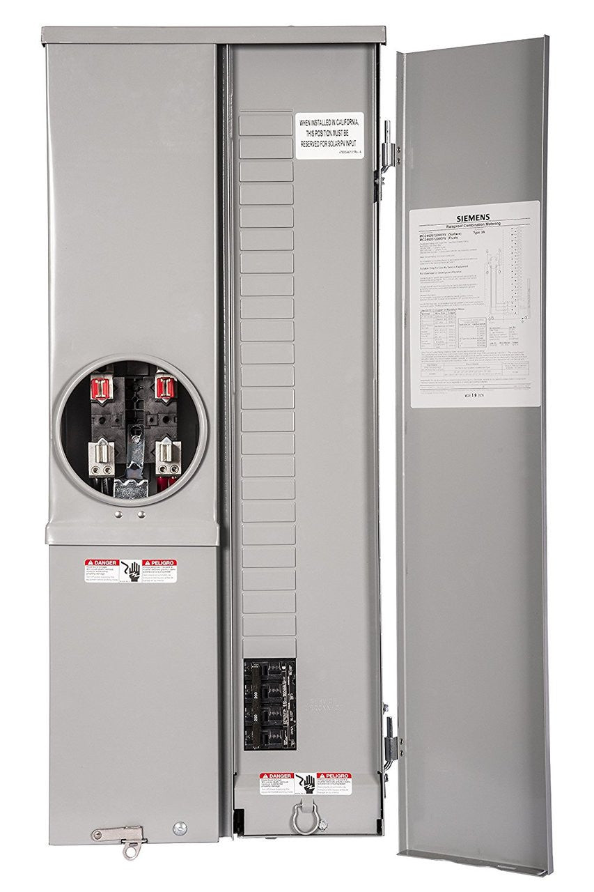 225 Amp 30-Space 42-Circuit Underground Flush Meter Load Center Combination - Sonic Electric