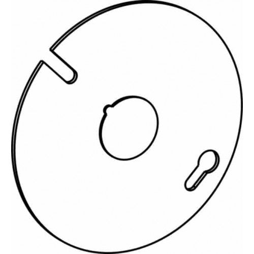 3RBCK - Flat, 3-1/2 Round Steel Cover with 1/2" KO - Sonic Electric
