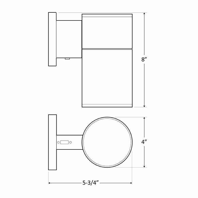 4" 15W 120V CCT-Adjustable Outdoor LED Cylinder Down Light - Multiple Finishes - Sonic Electric