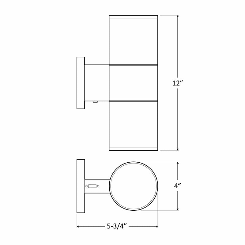 4" 30W 120V CCT-Adjustable Outdoor LED Cylinder Up/Down Light - Multiple Finishes - Sonic Electric