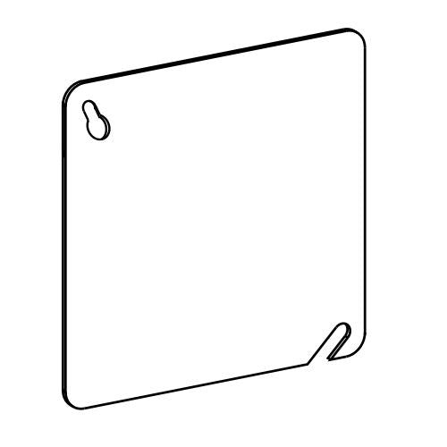 4BC - Flat, 4 Square (4S) Steel Blank Cover - Sonic Electric