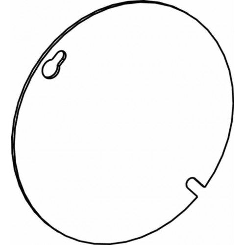 4RBC-R - Flat, 4 Round Steel Blank Cover - Sonic Electric