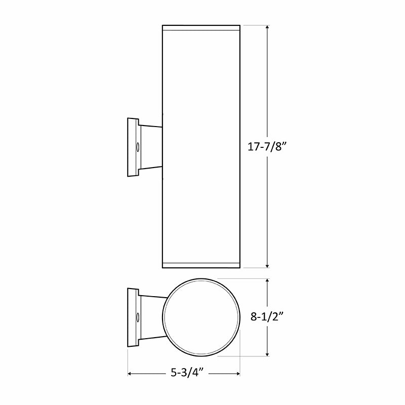6" 40W 120-277V CCT-Adjustable Outdoor LED Cylinder Up/Down Light - Multiple Finishes - Sonic Electric
