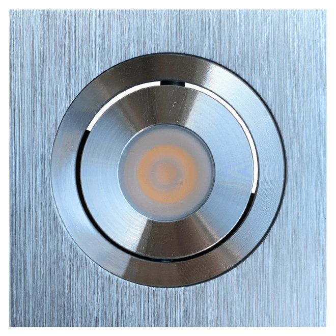 ABBA 12V 1.5W Aluminum Square LED Cabinet Downlight - Multiple Color Temperatures/Finishes - Sonic Electric
