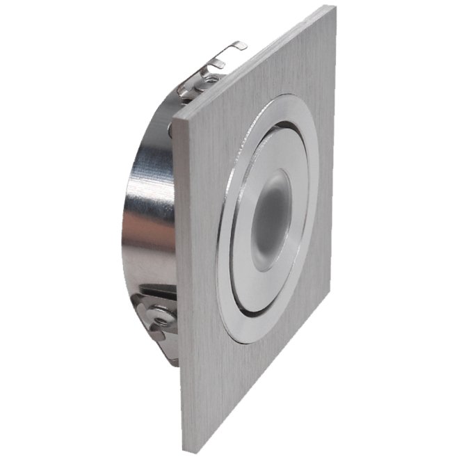 ABBA 12V 1.5W Aluminum Square LED Cabinet Downlight - Multiple Color Temperatures/Finishes - Sonic Electric