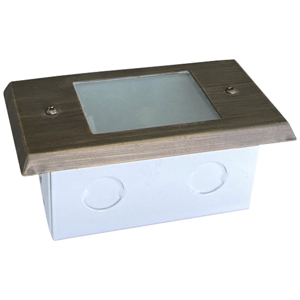 ABBA 12V 1.5W Natural Brass LED Surface Mount Step Light - 3000K, Warm White - Sonic Electric