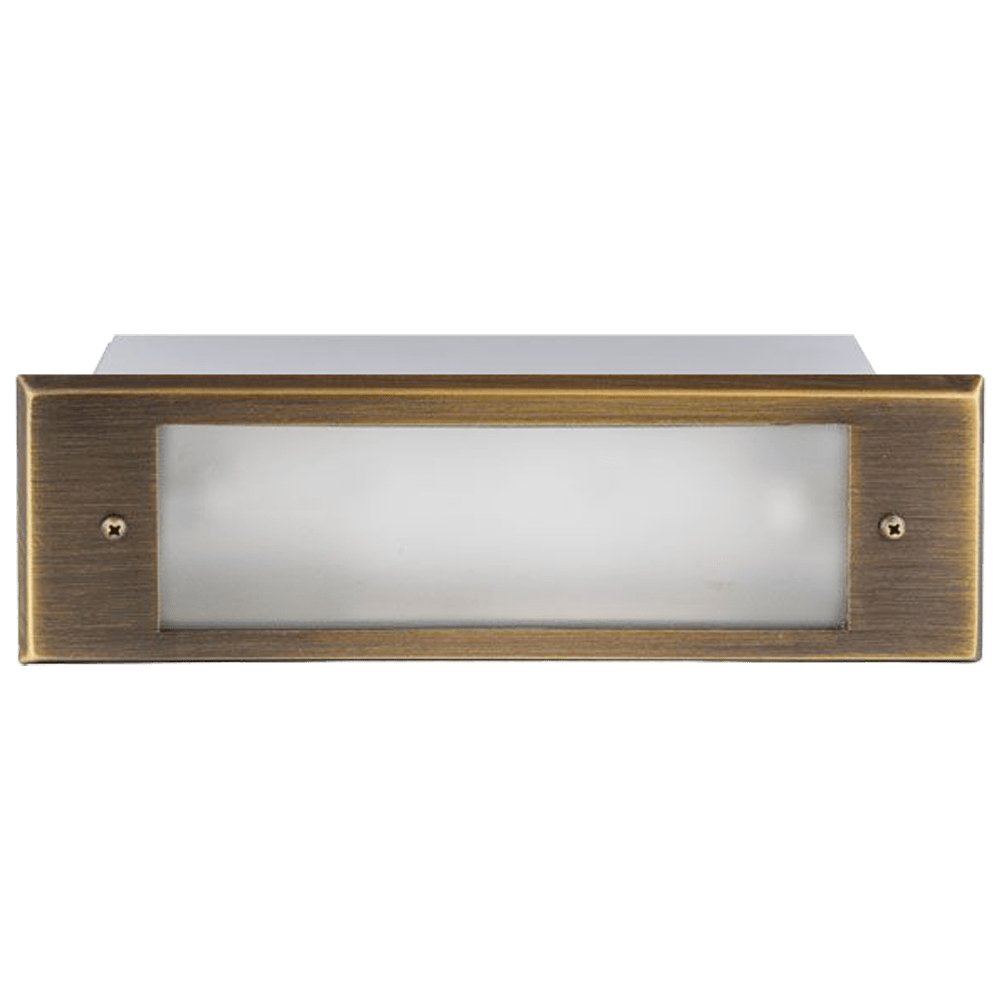 ABBA 12V 4W Natural Brass LED Surface Mount Step Light - 3000K, Warm White - Sonic Electric