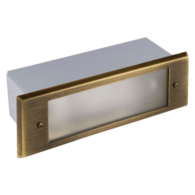 ABBA 12V 4W Natural Brass LED Surface Mount Step Light - 3000K, Warm White - Sonic Electric