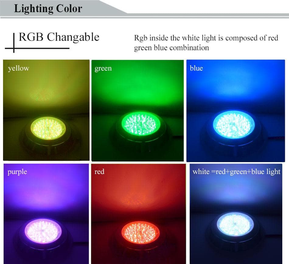 ABBA 12V 54W Stainless Steel RGB LED Pool & Spa Light - Sonic Electric