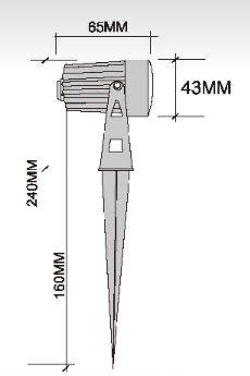 ABBA 12V 5W Cast Aluminum LED Spot Light - Black or Brown Finish - Sonic Electric