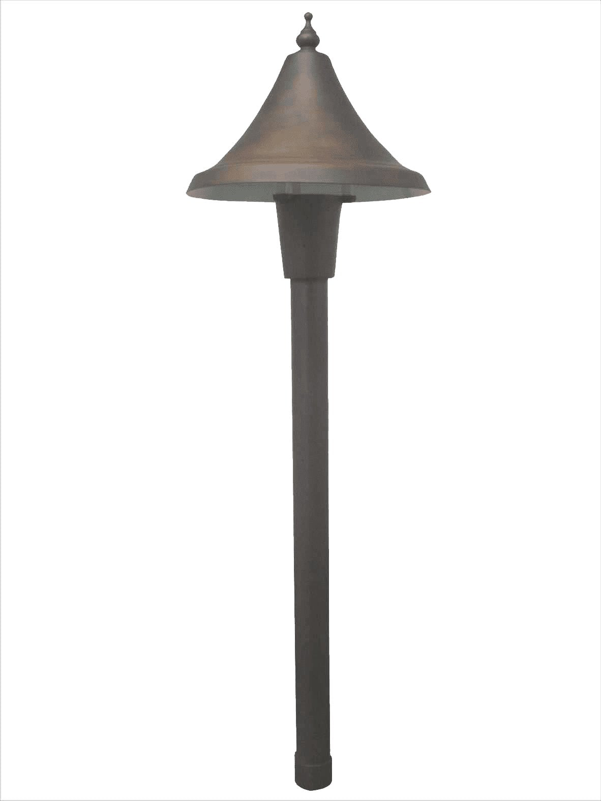 ABBA 12V Brass Crown LED Path/Area Light - Natural Brass - Sonic Electric