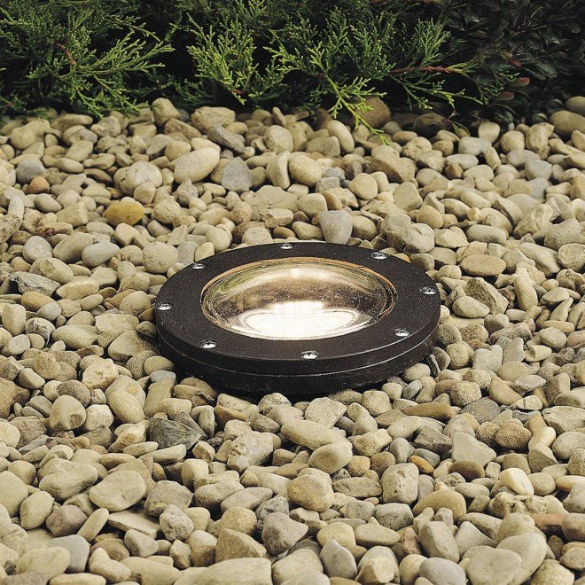 ABBA 12V Brass In-Ground Round Glass LED Well Light - Multiple Finishes - Sonic Electric