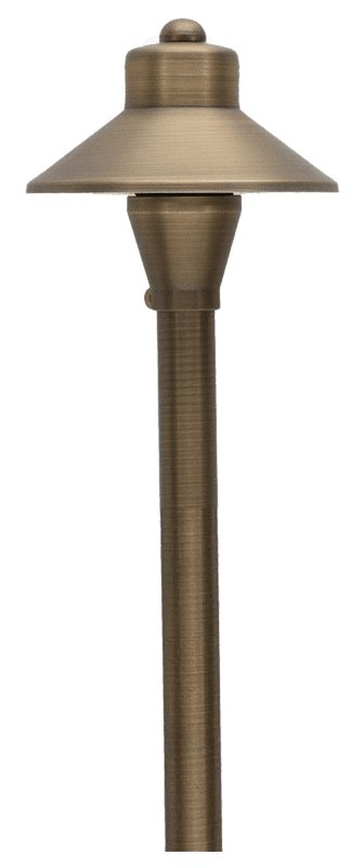 ABBA 12V Brass LED Mushroom Path Light - Natural Brass - Sonic Electric