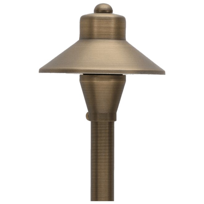 ABBA 12V Brass LED Mushroom Path Light - Natural Brass - Sonic Electric