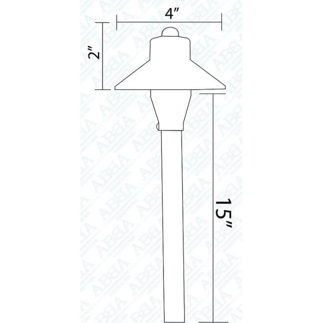 ABBA 12V Brass LED Mushroom Path Light - Natural Brass - Sonic Electric