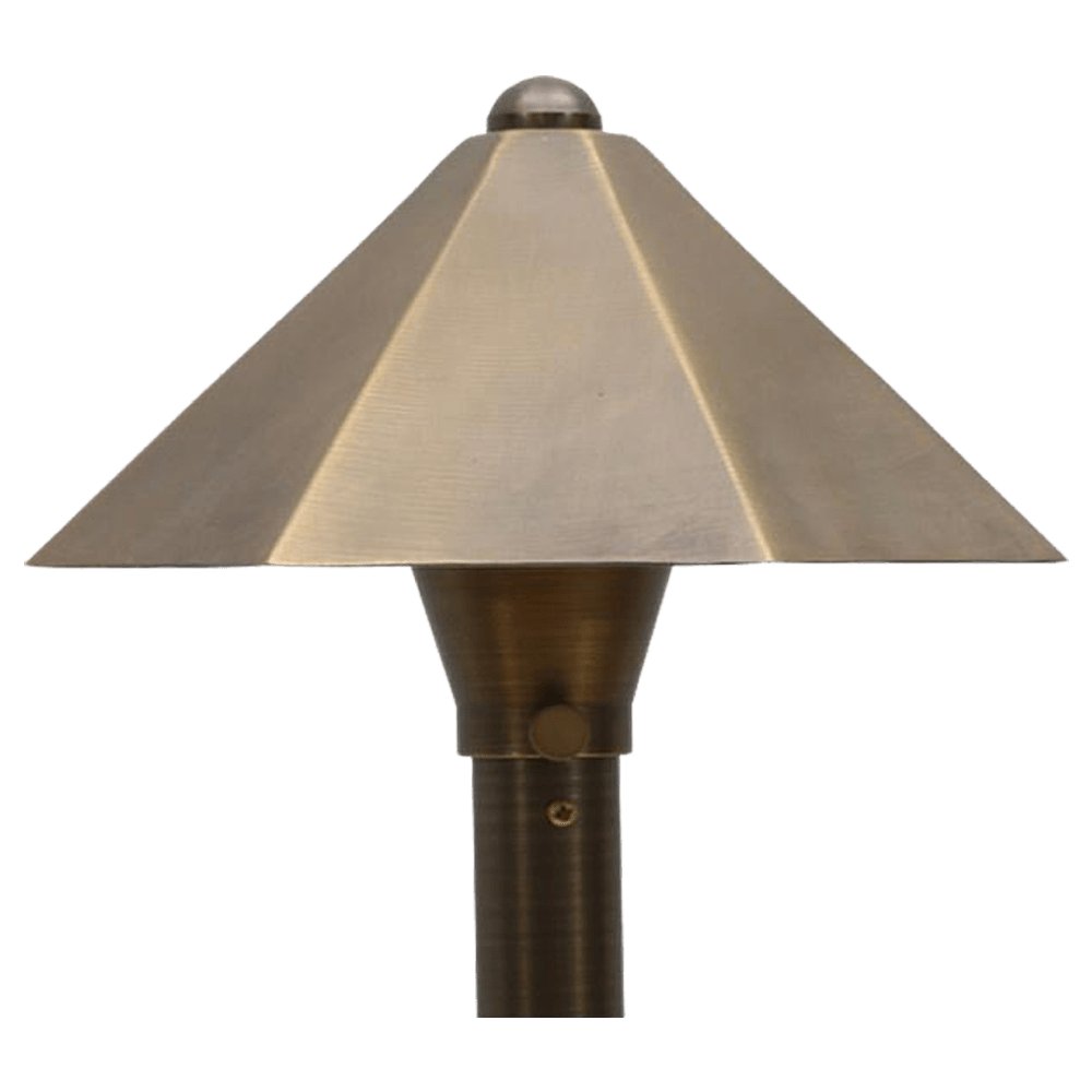 ABBA 12V Brass Mushroom LED Path Light - Natural Brass - Sonic Electric