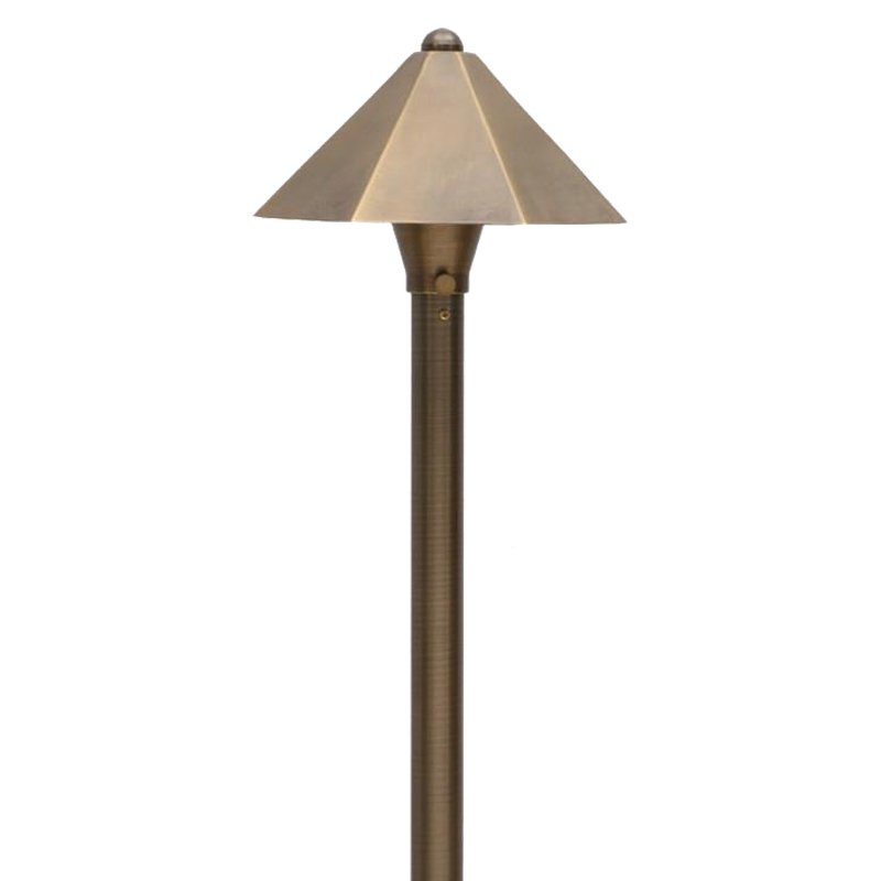 ABBA 12V Brass Mushroom LED Path Light - Natural Brass - Sonic Electric