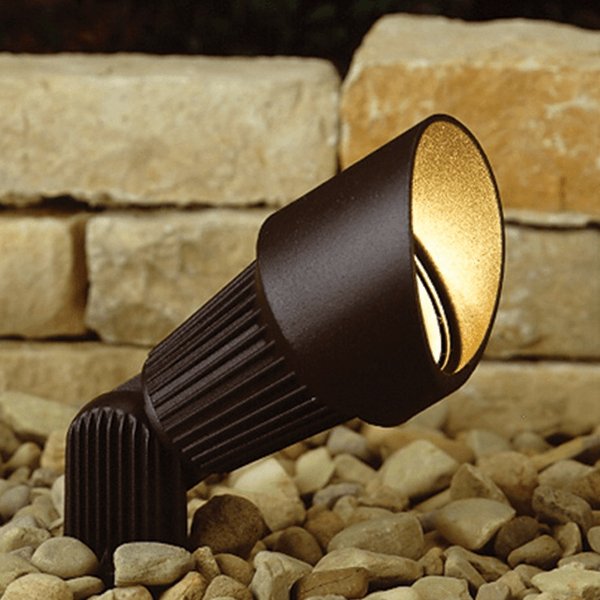 ABBA 12V Cast Aluminum LED Mono-Point Spot Light - Black or Brown Finish - Sonic Electric