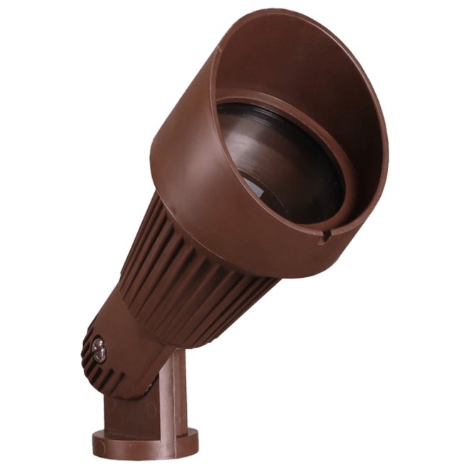 ABBA 12V Cast Aluminum LED Mono-Point Spot Light - Black or Brown Finish - Sonic Electric