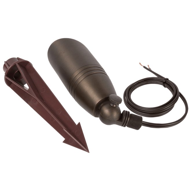 ABBA 12V Cast Brass Architectural Directional Spot Light - Natural or Dark Brass - Sonic Electric