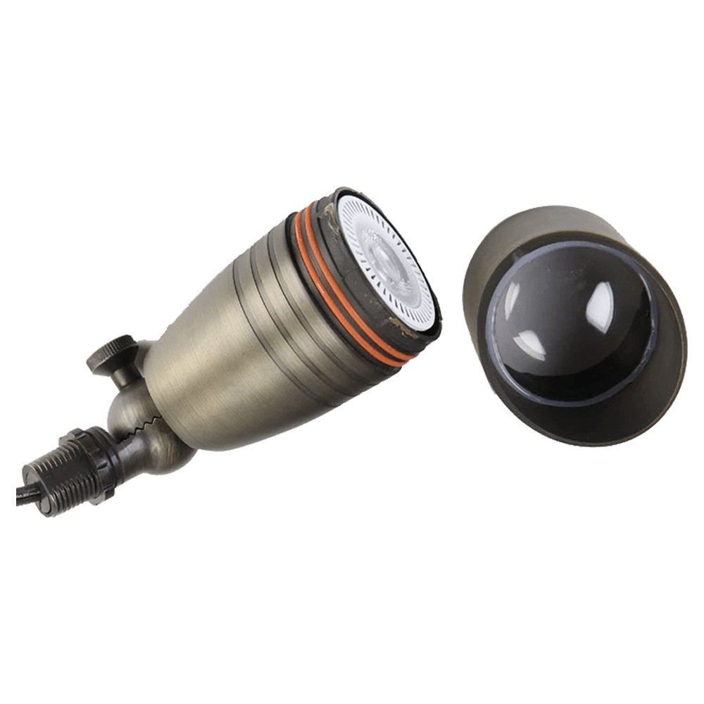 ABBA 12V Cast Brass Architectural Directional Spot Light - Natural or Dark Brass - Sonic Electric