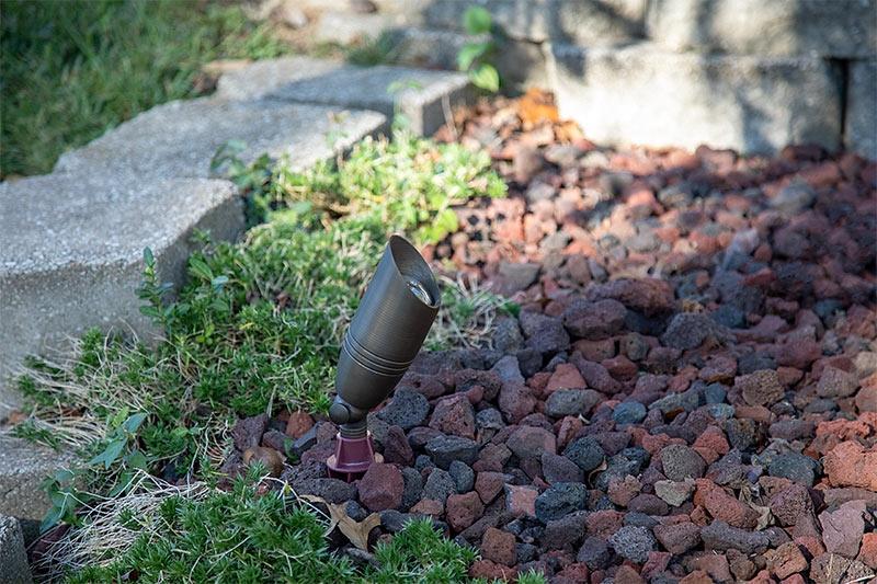 ABBA 12V Cast Brass Architectural Directional Spot Light - Natural or Dark Brass - Sonic Electric