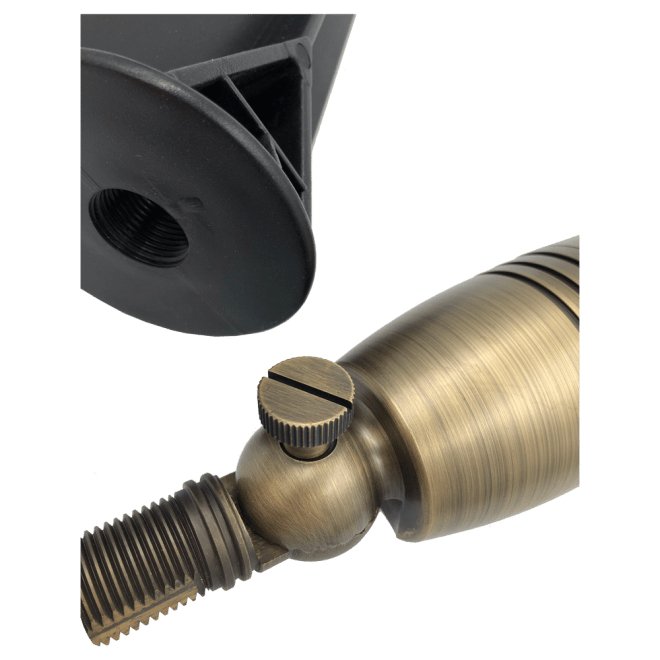 ABBA 12V Cast Brass Architectural Directional Spot Light - Natural or Dark Brass - Sonic Electric