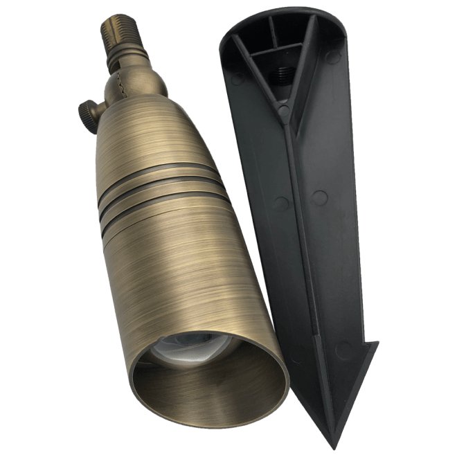 ABBA 12V Cast Brass Architectural Directional Spot Light - Natural or Dark Brass - Sonic Electric