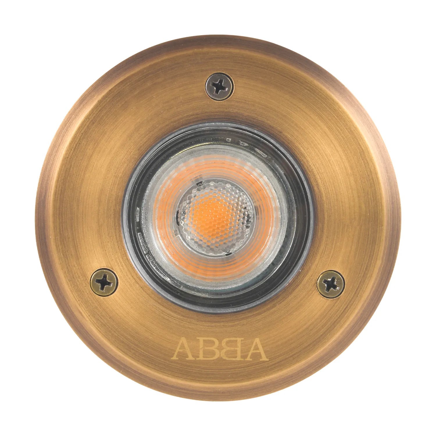 ABBA 12V Cast Brass Tri Round LED Well Light - Sonic Electric