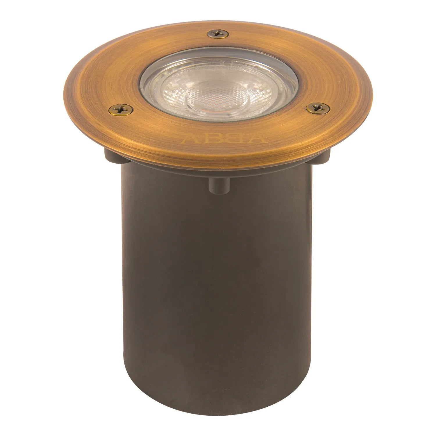 ABBA 12V Cast Brass Tri Round LED Well Light - Sonic Electric