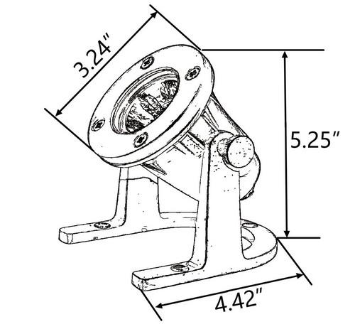 ABBA 12V Cast Brass Underwater Light - Sonic Electric